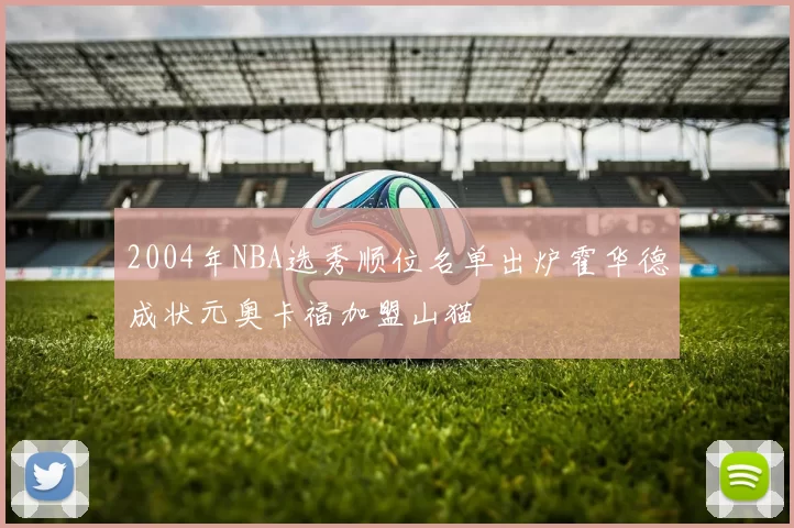 2004年NBA选秀顺位名单出炉霍华德成状元奥卡福加盟山猫